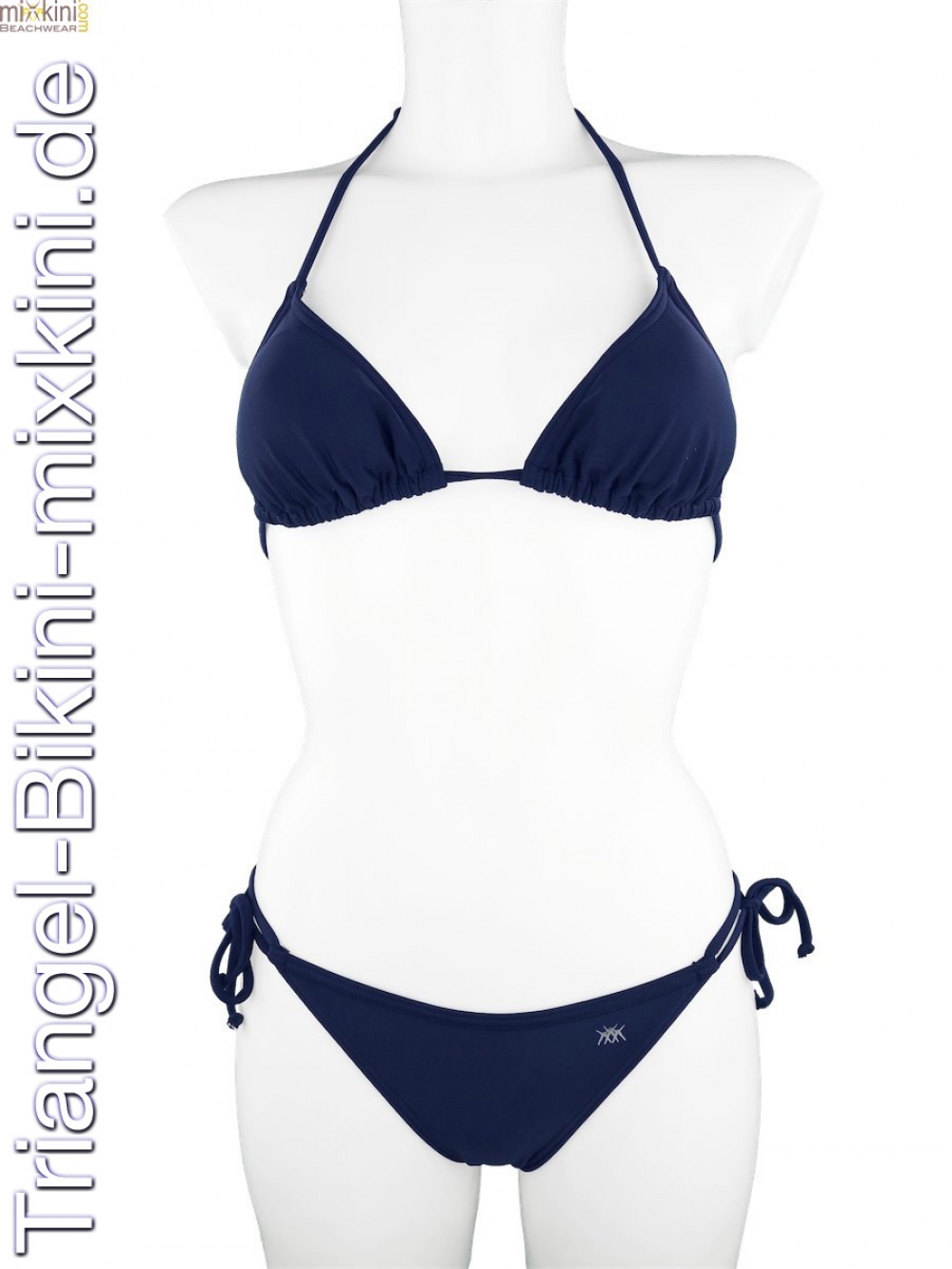 triangel bikini set dunkelblau zum vorteilspreis - mixkini beachwear
