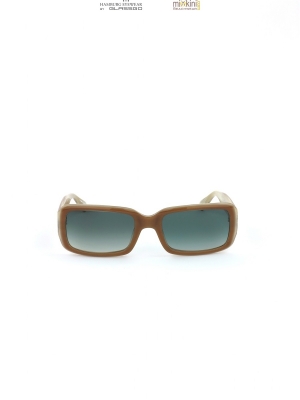 breite Sonnenbrille in carameloliv, Modell DOMENICA