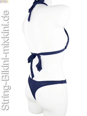 Bikini String Neckholder Set dunkelblau