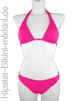 Bikini-Hipster-Neckholder-Set in pink