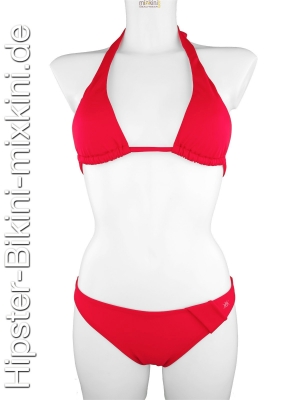 Bikini-Hipster-Neckholder-Set in rot