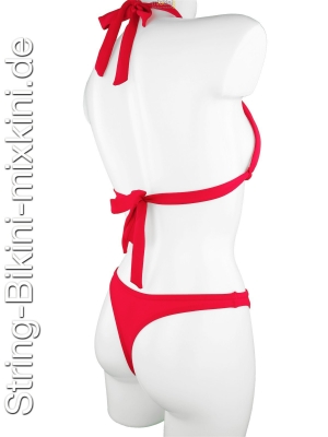 String Bikinis rot, rote String Mixkinis
