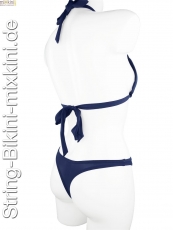 Bikini String Neckholder Set dunkelblau